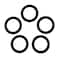 2" Black Plastic Cabone Rings, 5ct. by Loops & Threads®